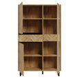 Chevron Display Cabinet - Oak
