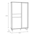 Chevron Display Cabinet - Oak