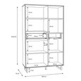 Chevron Display Cabinet - Oak