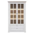 Illopa Display Cabinet - Snowy Oak and Oak Nelson