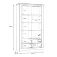 Illopa Display Cabinet - Snowy Oak and Oak Nelson