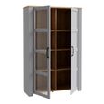 Bohol Display Cabinet - 2 Door - Grey