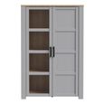 Bohol Display Cabinet - 2 Door - Grey
