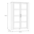 Bohol Display Cabinet - 2 Door - Grey