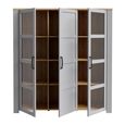 Bohol Display Cabinet - 3 Door - Large - Grey