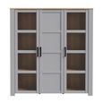 Bohol Display Cabinet - 3 Door - Large - Grey