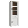 Bohol Display Cabinet - Narrow - White
