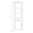 Bohol Display Cabinet - Narrow - White
