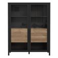 High Rock Display Cabinet - 2 Door - Black