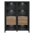 High Rock Display Cabinet - 2 Door - Black