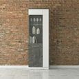 Zingaro Display Cabinet - Tall - LHF - Glazed - Grey and White
