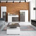 Zingaro Display Cabinet - Low - LHF - Grey and White