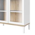 Roomers Display Cabinet - 2 Door - Glazed - White