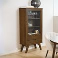 A-Line Display Cabinet - 2 Drawer - Smoked Oak
