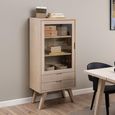A-Line Display Cabinet - 2 Drawer - White Oak