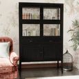 Elmhurst Display Cabinet - 6 Door 2 Drawers - Black