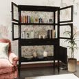 Elmhurst Display Cabinet - 6 Door 2 Drawers - Black