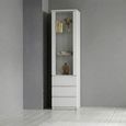 Fribo Display Cabinet - 1 Door - Narrow - Glazed - White