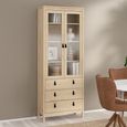 Barcelona Display Cabinet - 3 Drawer - Jackson Hickory Oak