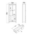 Barcelona Display Cabinet - 2 Door - Black