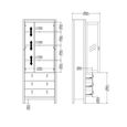 Barcelona Display Cabinet - 3 Drawer - Jackson Hickory Oak