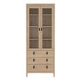 Barcelona Display Cabinet - 3 Drawer - Jackson Hickory Oak