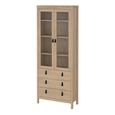 Barcelona Display Cabinet - 3 Drawer - Jackson Hickory Oak