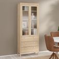 Madrid Display Cabinet - 3 Drawer - Jackson Hickory Oak