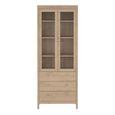Madrid Display Cabinet - 3 Drawer - Jackson Hickory Oak
