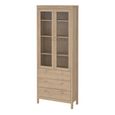 Madrid Display Cabinet - 3 Drawer - Jackson Hickory Oak