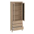 Madrid Display Cabinet - 3 Drawer - Jackson Hickory Oak