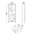 Madrid Display Cabinet - 2 Door - Black