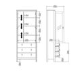 Madrid Display Cabinet - 2 Door - Black