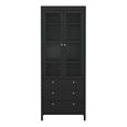Madrid Display Cabinet - 2 Door - Black