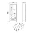 Madrid Display Cabinet - 2 Door - White