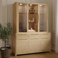Stockholm Display Cabinet - 5 Door 3 Drawer - Oak