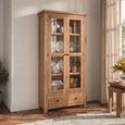 Appleby Display Cabinet - 2 Door - 2 Drawer - Glazed - Oak