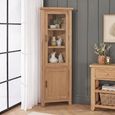 Hampshire Oak Corner Display Cabinet