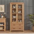 Hampshire Oak Display Cabinet - 2 Door