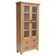 Hampshire Oak Display Cabinet - 2 Door