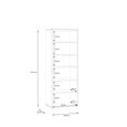 Alice Springs Display Cabinet - 3 Door - Narrow - Sand