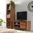Jodhpur Display Unit - 1 Drawer - Tall - with Wine Rack - Solid Sheesham Wood