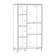 Bixbite Display Cabinet - 2 Door - Fluted - Light Oak and Sand