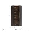 Luxor Brushed Brass Ribbed 1 Door Large Curved Cabinet