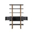 Cambon Dark Oak and Brass Storage Shelving Unit