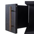 Cambon Dark Oak and Brass Storage Shelving Unit