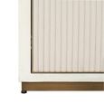 Tivoli Fluted Hall Cabinet - 2 Door - Arched - with Gold Trim - White - Ceramic