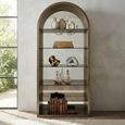Bowic Display Cabinet - Arch - Brushed Gold - Glass and Metal