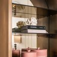 Bowic Display Cabinet - Arch - Brushed Gold - Glass and Metal