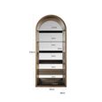 Bowic Display Cabinet - Arch - Brushed Gold - Glass and Metal